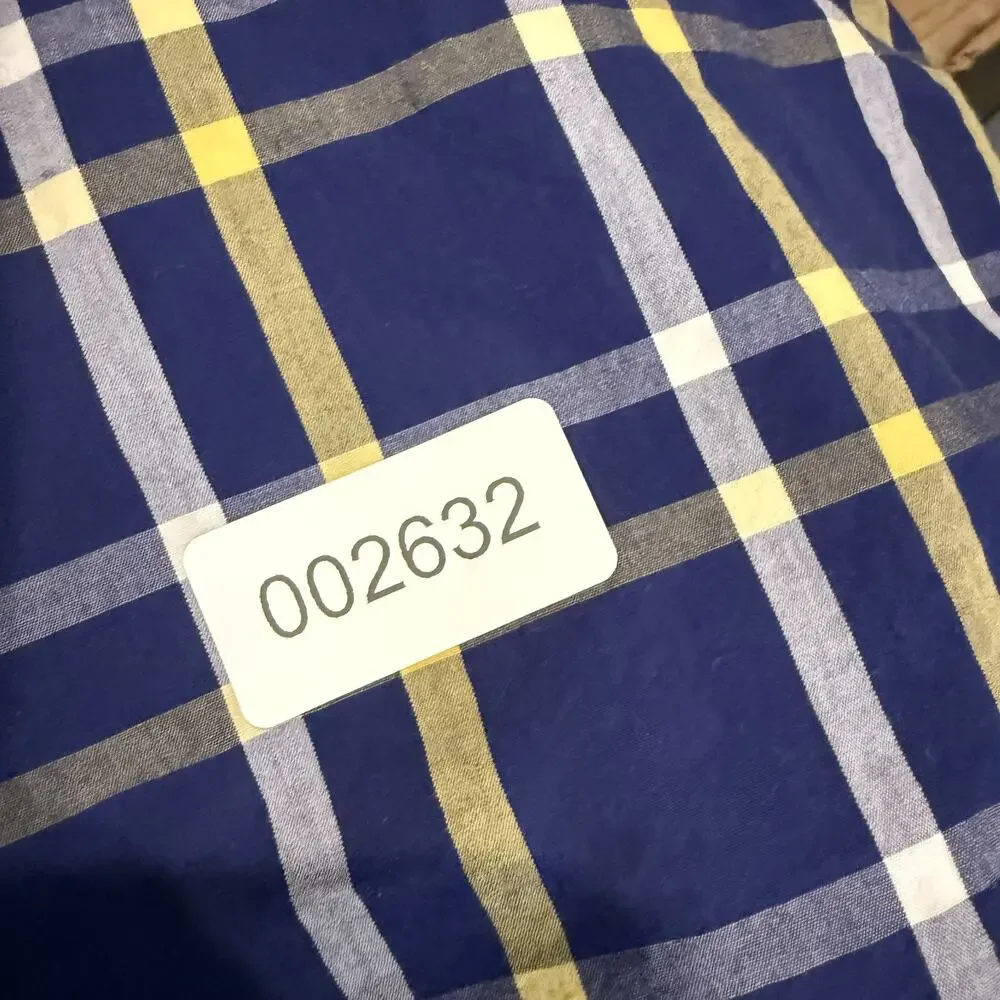 Banana Republic Shirt Mens Large Blue Check Tartan Cotton Slim Fit Button Up‎